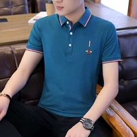 Mùa hè 2019 mới nam ngắn tay áo thun ve áo polo áo sơ mi cổ áo tay áo nửa xu hướng quần áo cotton nam - Polo áo sơ mi polo