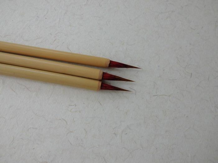 Small Red Hairy Fox Tail Small Block Brush Red Tail Hook Thread Pen Sketching Pen Animal Silk Fur With Pen Room Four Treasures