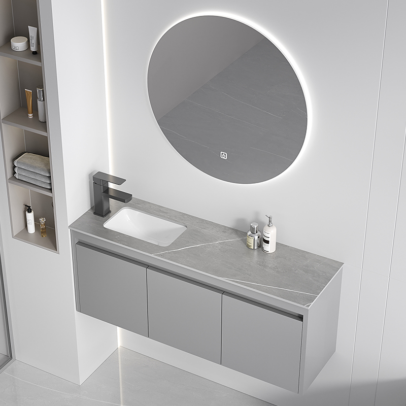 33cm Ultra-Narrow Space Aluminum Bathroom Cabinet for Small Apartments, Mini Washbasin for Bathroom Countertop, Storage Corner Basin
