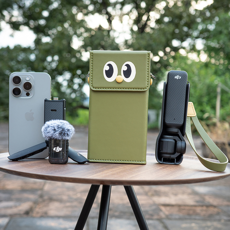 Silly Fish Digital Accessories Are Suitable for Dji Pocket 3 Camera Storage Bag, Mobile Version, Genuine Leather Carry-On Bag