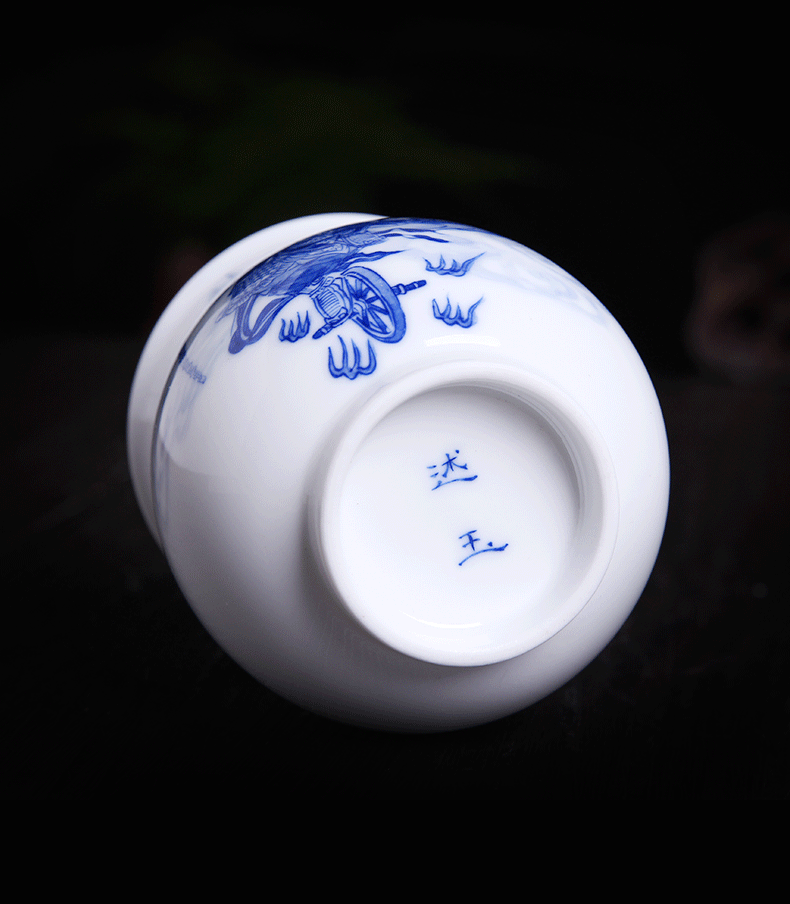 Above jade collection level [naijing] jingdezhen hand - made porcelain cup cup mammon sample tea cup for cup manually