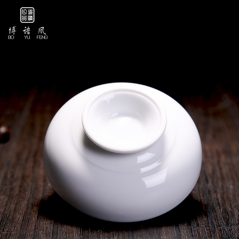 Bo wind jingdezhen checking tea character hand - made three tureen kung fu tea cups ceramic tea cup