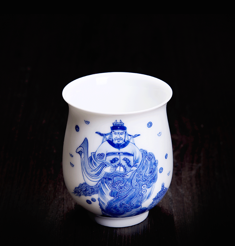 Above jade collection level [naijing] jingdezhen hand - made porcelain cup cup mammon sample tea cup for cup manually