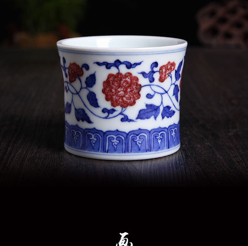 Bo wind jingdezhen blue and white tea strainer) hand - made ceramics filter kung fu tea tea taking of spare parts