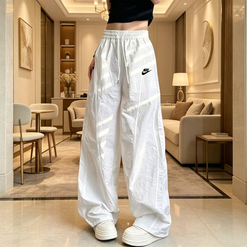 Nike Wide-Leg Pants for Women 2026 Summer New Loose Straight Lazy Style Quick-Drying Sports Workwear Long Pants Nike Wide-Leg Pants for Women 2026 Summer New Loose Straight Lazy Style Quick-Drying Sports Workwear Long Pants
