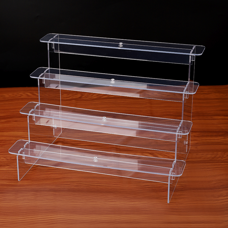 Acrylic Stepped Bubble Mart Display Stand, Transparent Blind Box Two-Dimensional Figurine Model Base Stand