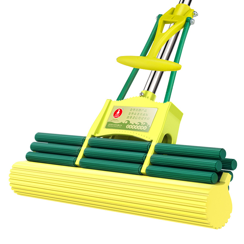 大拇子海绵拖把滚轮式挤水大号胶棉拖把家用吸水拖把头拖布免手洗