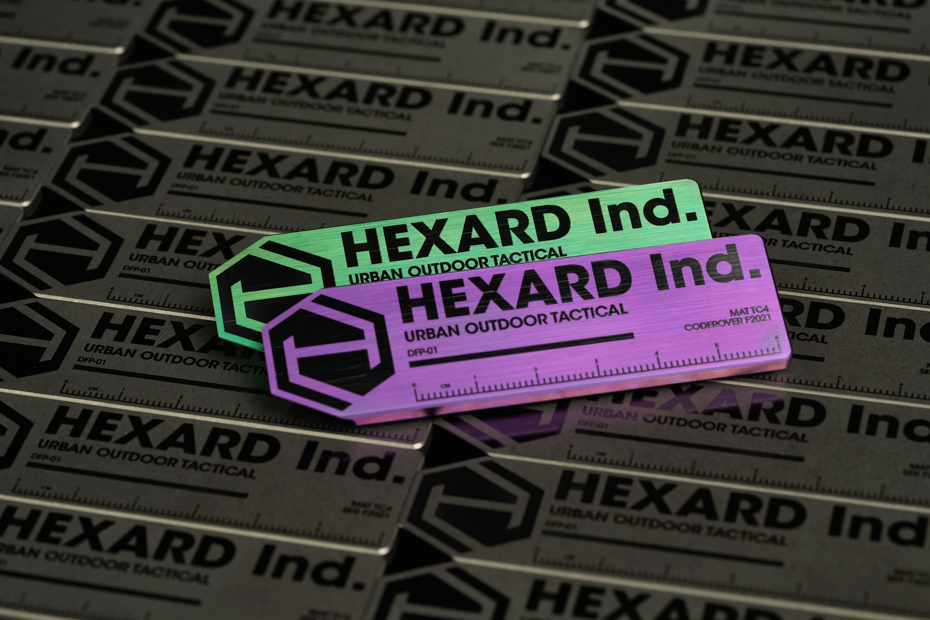 HEXARD DFP-01 Titanium Alloy Morale Arm Badge Tactical Function EDC Color Arm Badge