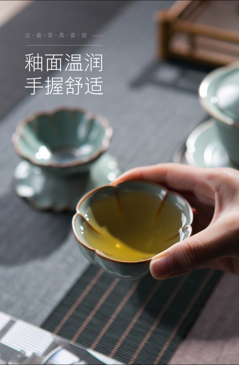 Your up crack kung fu tea set home sitting room open piece of jingdezhen ceramic lid bowl of tea cups