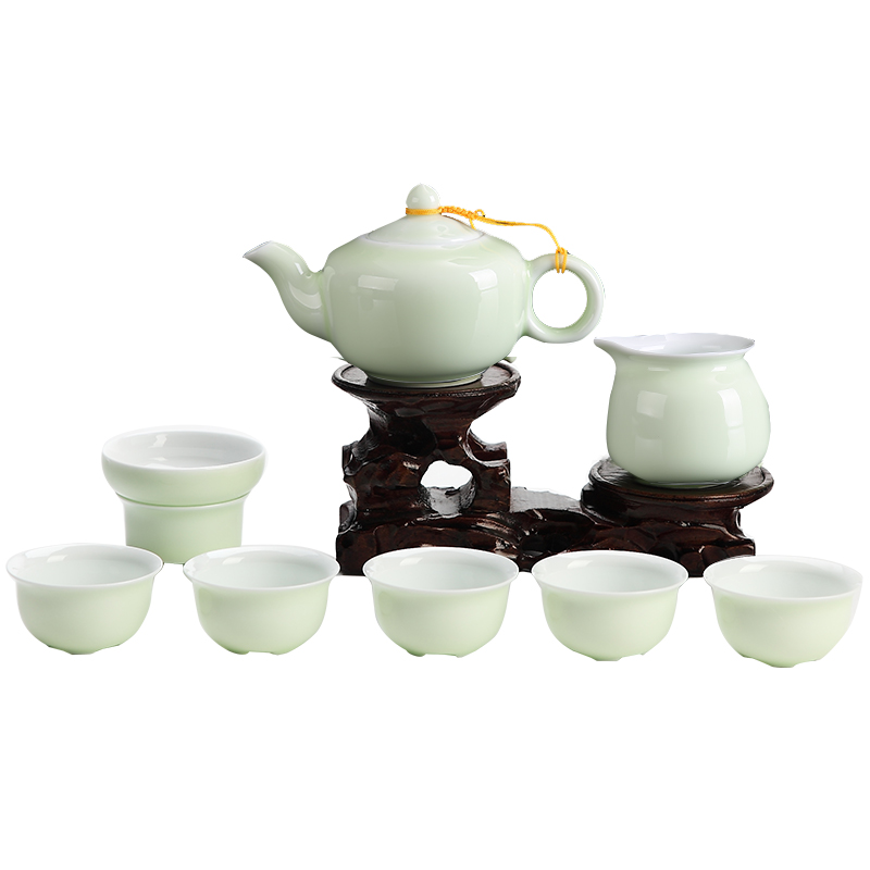 Tea set jingdezhen kung fu Tea set ceramic six people contracted teapot small cups