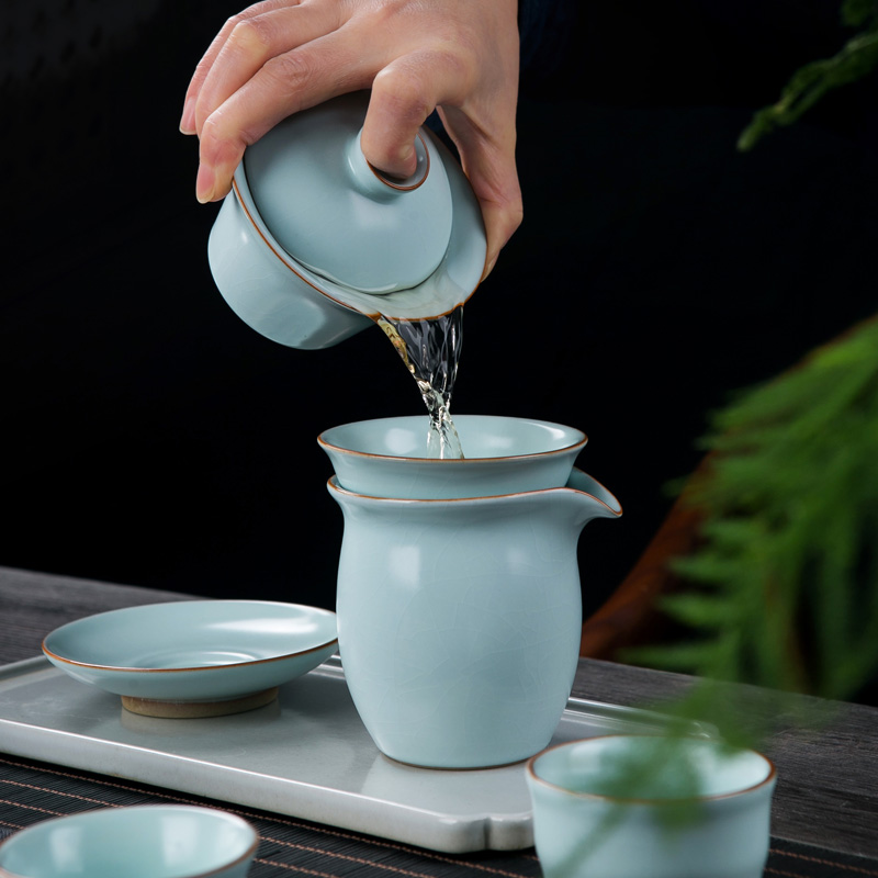 Ice to crack your up tureen single is not a hot cup of jingdezhen ceramic kung fu tea set pure manual three tea bowl