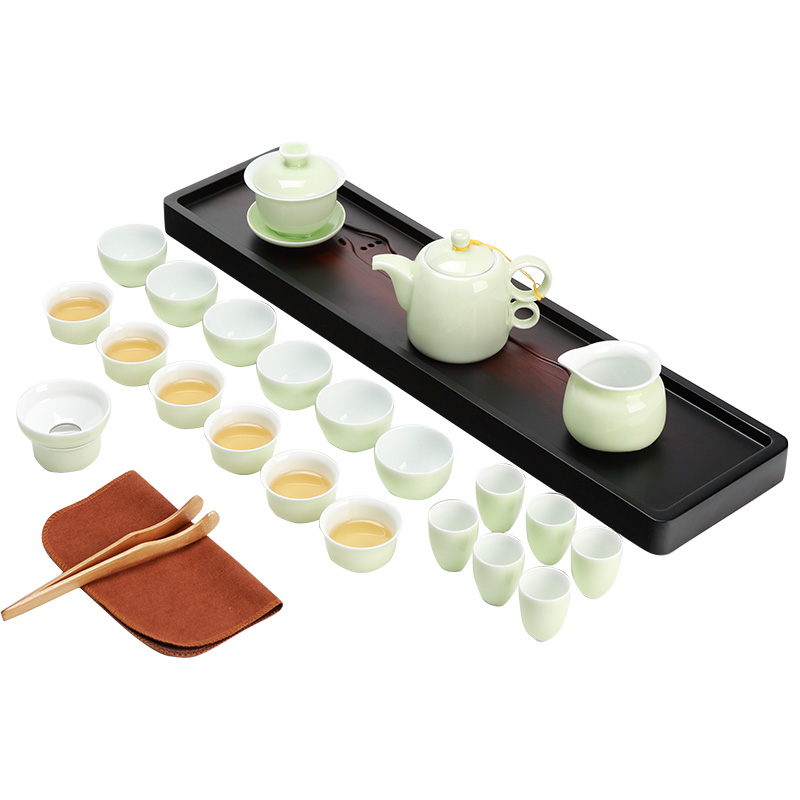 Jingdezhen tea sets kung fu tea cups sniff ceramic cups tureen household teapot small cups