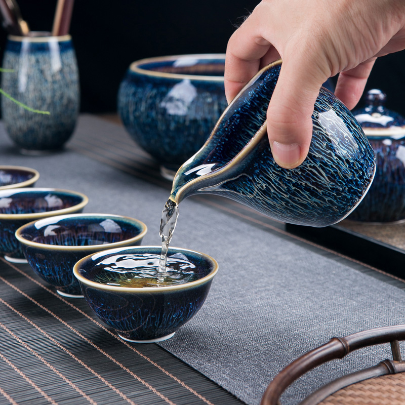 Up built red glaze, tea sets suit home sitting room jingdezhen ceramic cups to build kilns kunfu tea light