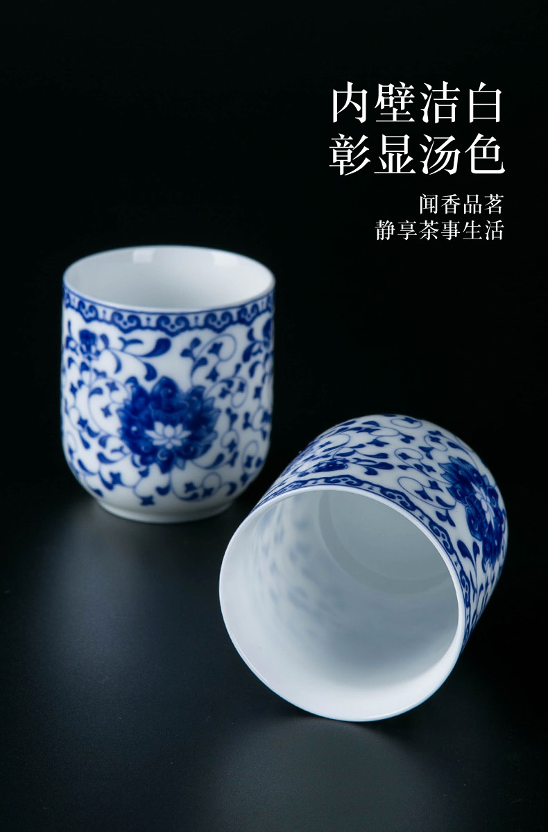 Tea set home sitting room with jingdezhen ceramic cup Chinese style suit Chinese wind cup teapot set