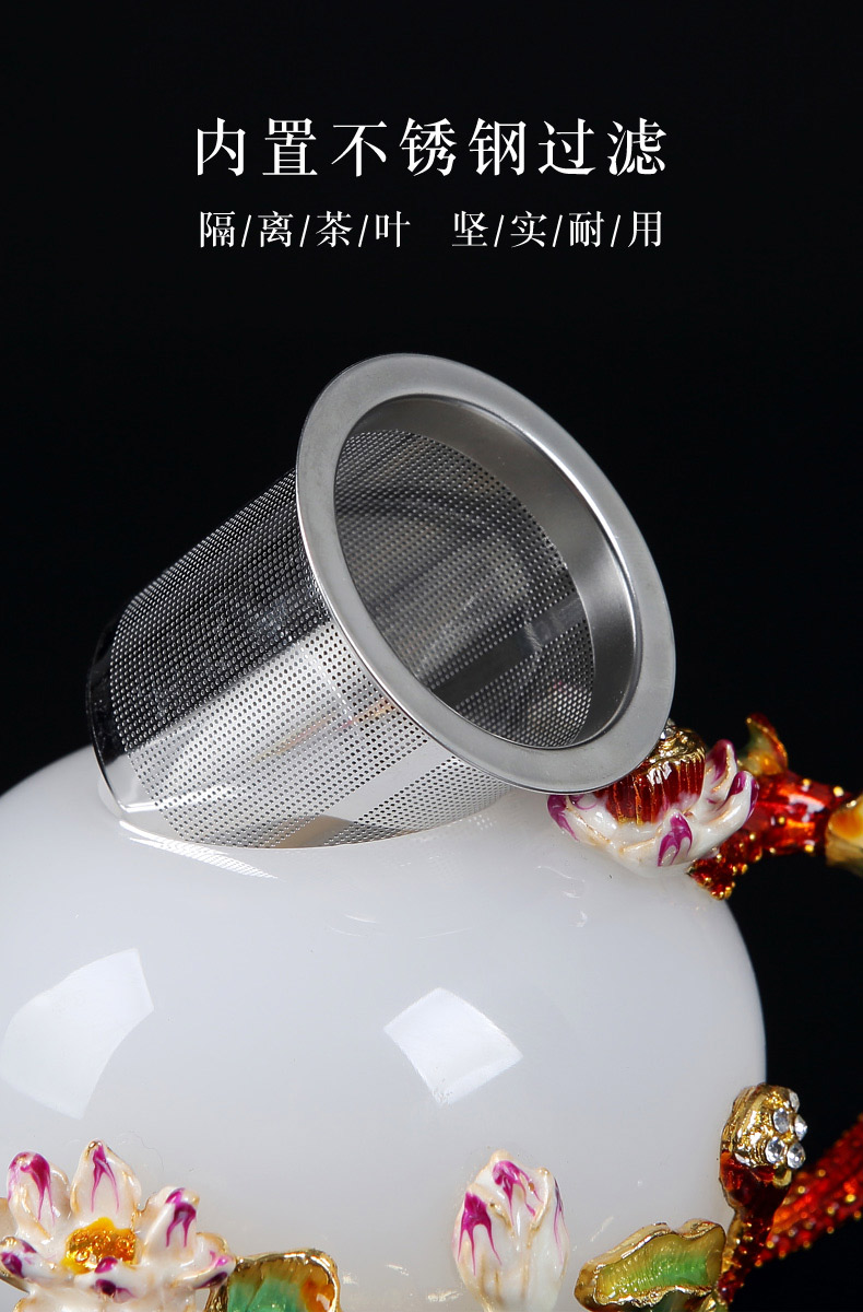 Red the jingdezhen ceramic colored glaze jade porcelain tea set suits for domestic cup teapot sample tea cup Chinese kung fu