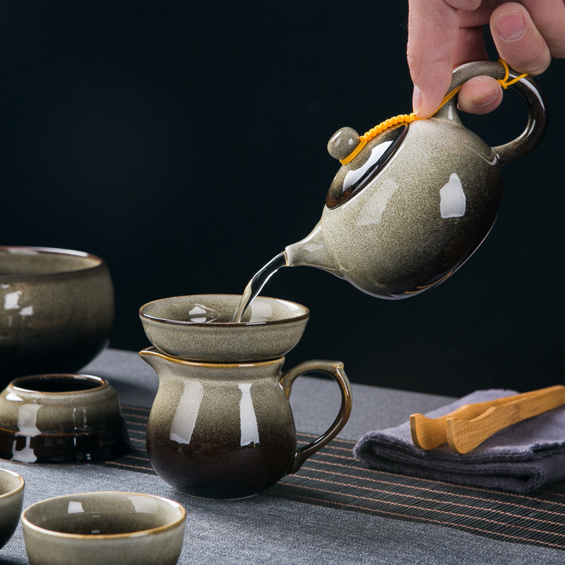Variable to build a visitor lamp that kung fu tea set home sitting room of a complete set of Chinese ceramic tea cups, gift