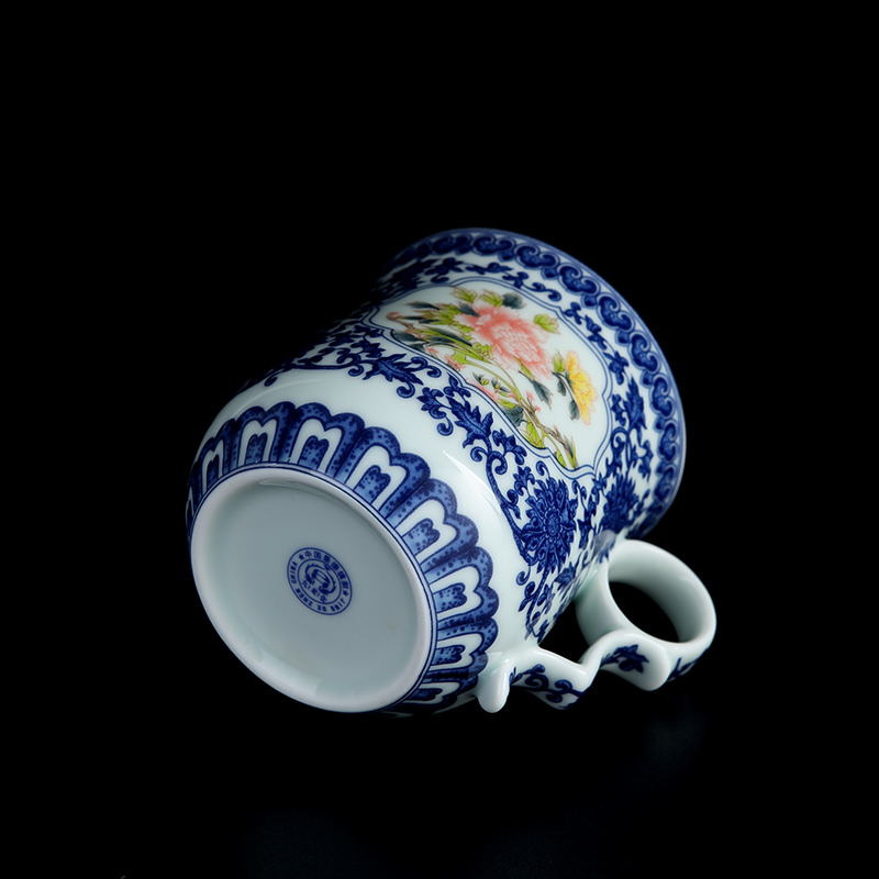 Jingdezhen porcelain ceramic cups office personal special glass with cover filtration separation tea tea cup
