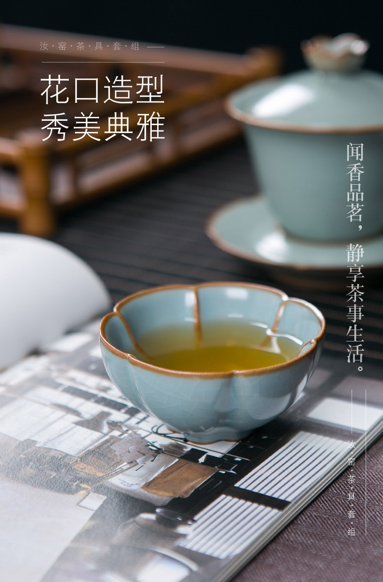 Your up crack kung fu tea set home sitting room open piece of jingdezhen ceramic lid bowl of tea cups