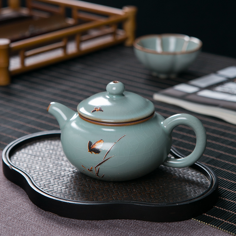 Your up crack kung fu teapot single pot of jingdezhen ceramic tea set domestic large capacity xi shi pot of filtering Chinese style