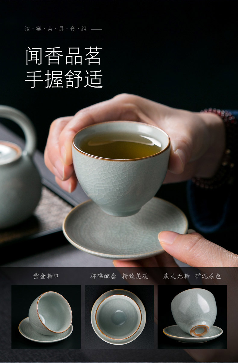 Your up the visitor kung fu tea set home sitting room of a complete set of Your porcelain crack teapot GaiWanCha wash to the caddy fixings