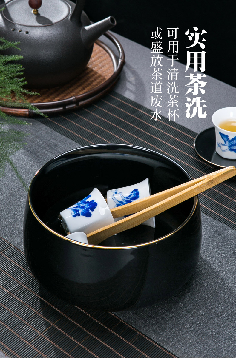 Jingdezhen ceramic hand - made kung fu tea set home sitting room office receive a visitor the whole tea tea tray