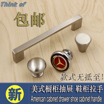 Solid single hole handle plated cabinet door cabinet cabinet drawer handle modern simple furniture wardrobe door handle