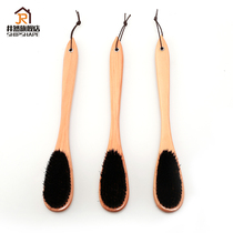 Solid Wood Clothes Brush Dust Cleaning Soft Bristle Brush Sticky Hair Hotel BB Wooden Clothes Sweeping Bed Custom Logo