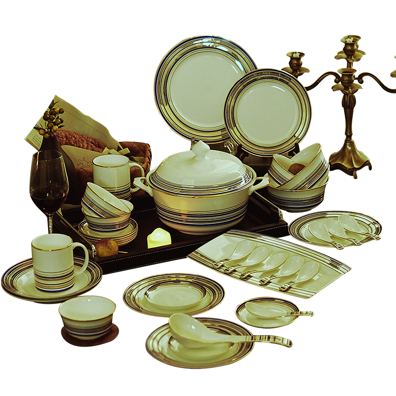 Ipads China tableware suit dish bowl sets jingdezhen dishes European - style key-2 luxury court dishes suit household composition