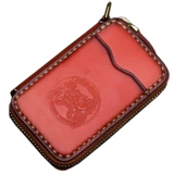 Кожаная ключница, короткий картхолдер подходит для мужчин и женщин, сумка, кошелек, из натуральной кожи