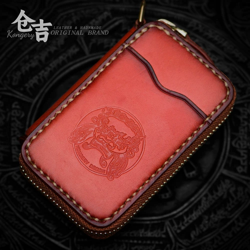 Кожаная ключница, короткий картхолдер подходит для мужчин и женщин, сумка, кошелек, из натуральной кожи