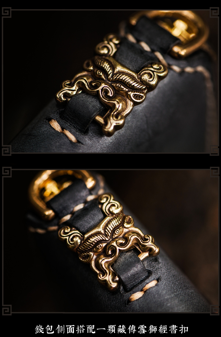 Cangji handmade ví nhỏ nữ sương mù sáp quà tặng nam dây kéo ngắn ví da bò da phần dọc clip da - Ví tiền ví nam đẹp