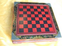 Boutique medium chess antique Chinese style small chess table to send foreigners gifts Qing soldiers chess