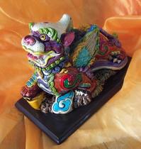 Housewarming crafts Large lucky Pixiu faience pottery magnetic crafts Gongxi Fatcai Feng Shui ornaments