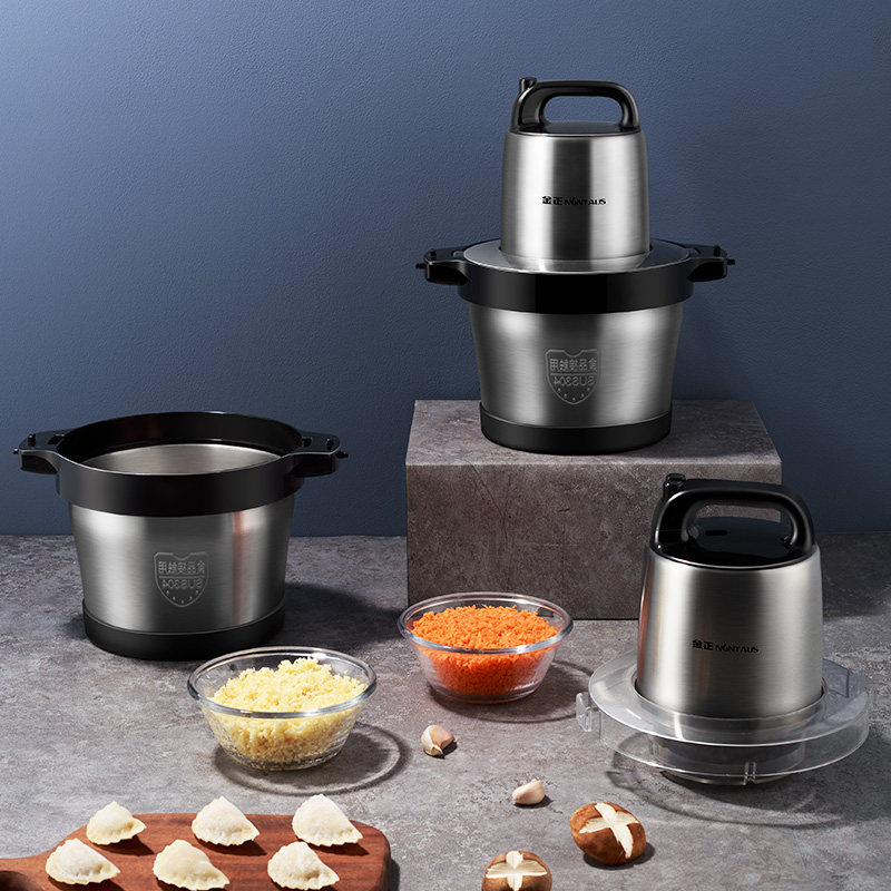 Kim Jong-san's 6-liter large-capacity meat grinder multi-functional commercial household electric stainless steel chili mincer