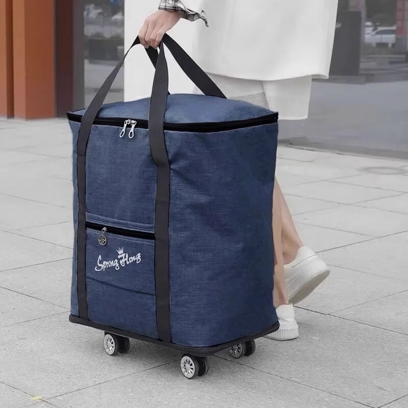 Wheeled Luggage Bag, Large Capacity, Student Dormitory Quilt and Clothing Storage Bag, Moving Luggage Bag, Travel Bag