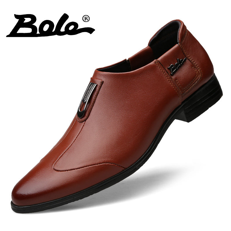 Men's business leather shoes autumn new casual leather shoes men's genuine leather top layer cowhide British shoes men's slip on