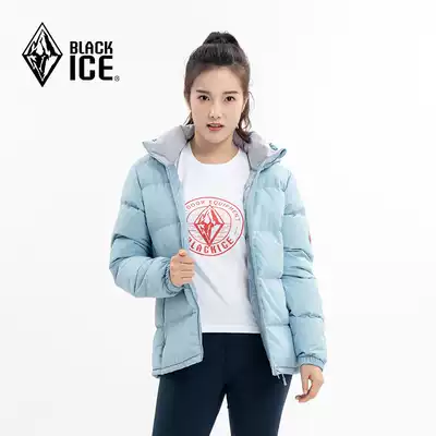 Black Ice Classic 2021 Winter Women Short Goose Down 700 Pant Outdoor Windproof Hooded Down Jacket