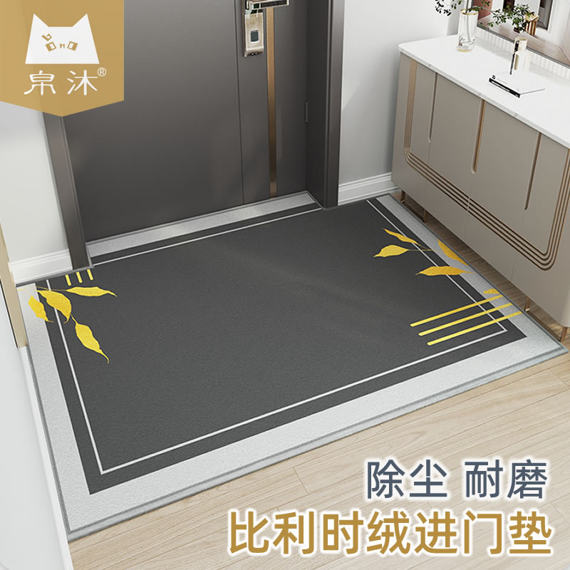 Silk Mu Entry Door Mat Door Mat Door Mat Carpet Step on Foot Door Light Luxury Simple Modern Wash-Free Wipe Outside the porch