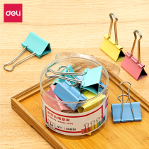 Deli 8551 51mm color long tail clip 1# bill clip 1 phoenix dovetail clip fishtail clip office supplies