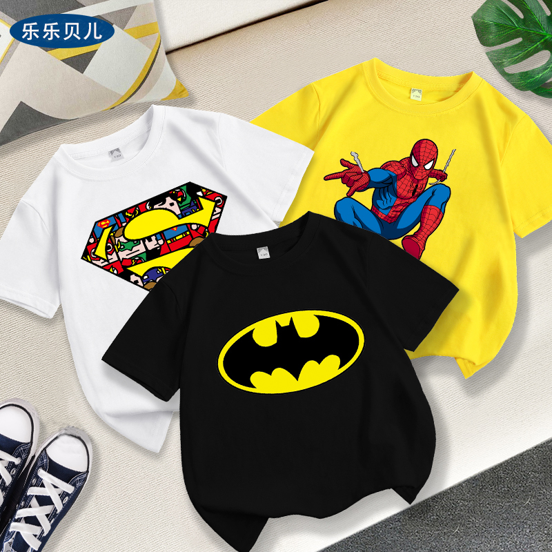 Boys' Batman Short-Sleeve T-Shirt Summer Superman Clothing Children's 2026 New Top Summer Wear Pure Cotton Children's Clothing Trendy Boys' Batman Short-Sleeve T-Shirt Summer Superman Clothing Children's 2026 New Top Summer Wear Pure Cotton Children's Clothing Trendy
