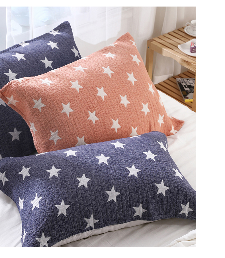 Mưa phùn bông gối bao gồm ba lớp gạc cotton 100% một cặp châu Âu cao cấp đơn hoặc đôi vợ chồng gối khăn tải - Khăn gối vỏ gối