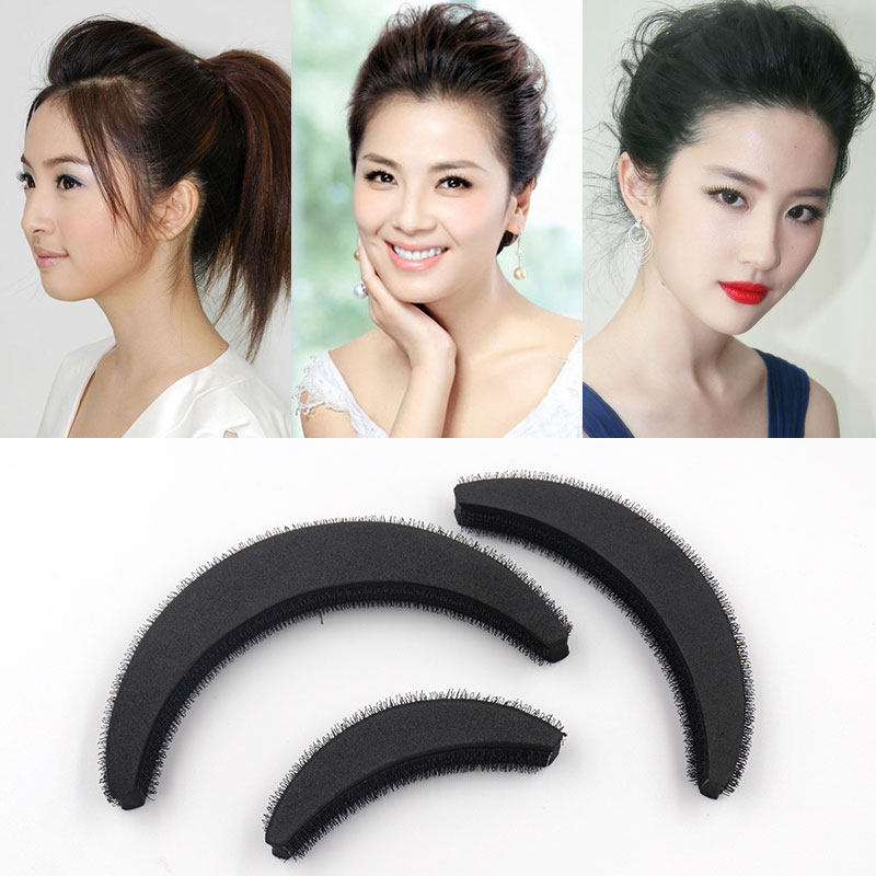 The divinity fluffy crescent moon tooth form the sea patch with the head disc hair heightening machine cushion hair root three of the top of the head