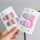 ins girly heart cute rainbow gradient sequin hair clip bb clip hyuna style children's bangs side clip one-word clip korean