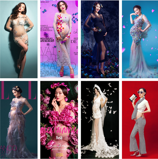 2022 Pregnant Woman Photos of Genuine Photography Clothing Fashion New Mommy Photos Photos of Pregnant Women's Clothing