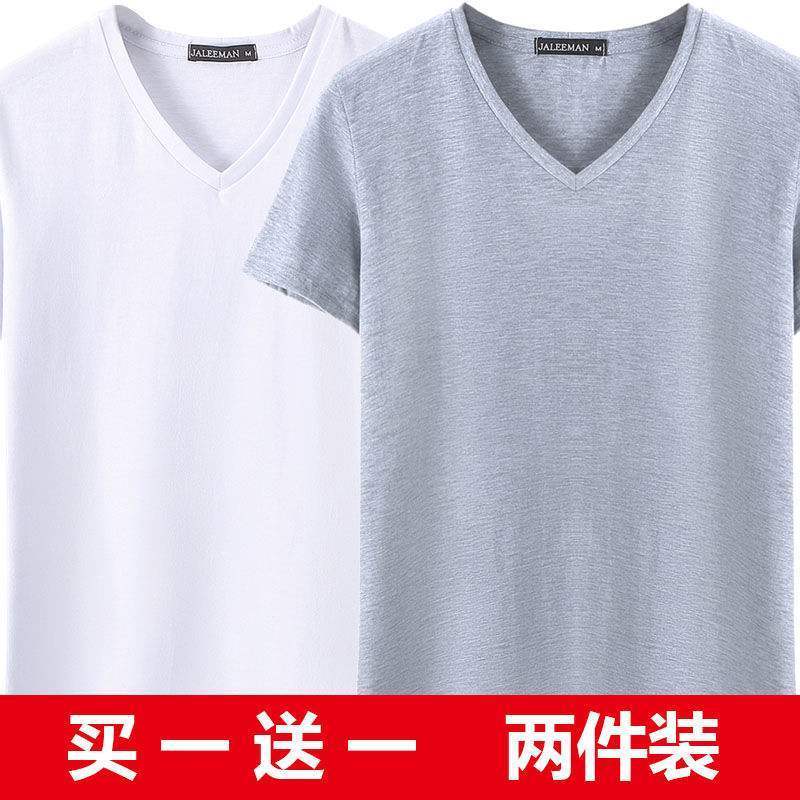 2026 Modal Short-Sleeve T-Shirt for Men, Slim Fit, V-Neck, Solid Color, Ice Silk, Half-Sleeve, Stretchy, Youth Base Layer, Student Trendy 2026 Modal Short-Sleeve T-Shirt for Men, Slim Fit, V-Neck, Solid Color, Ice Silk, Half-Sleeve, Stretchy, Youth Base Layer, Student Trendy