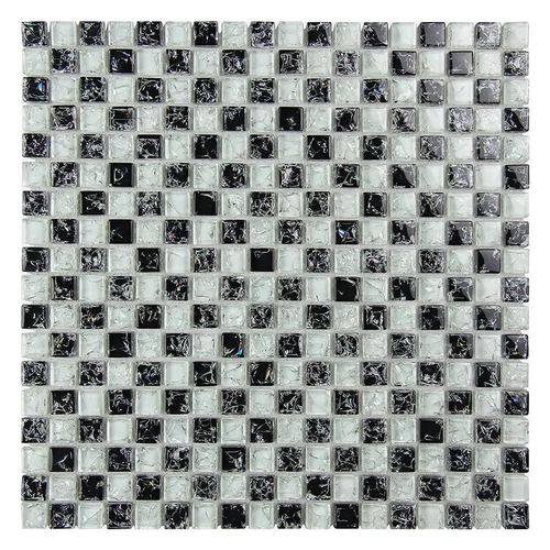 好有米 Маленькие частицы черного льда, треснувшая стеклянная мозаика, фоновая настенная плитка, КТВ, украшение для ванной комнаты