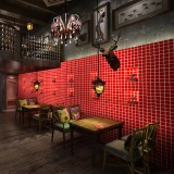 好有米 Северная стиль красная плитка мозаика для ванной комнаты фоновая настенная плитка плитка настенная плитка