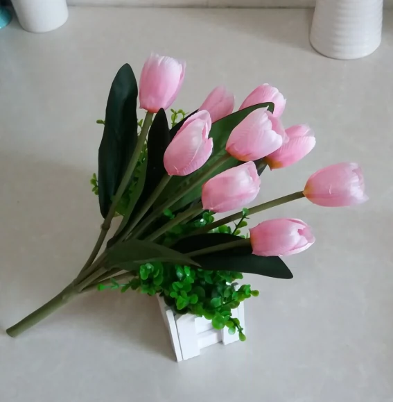 Kệ mới, vần tốt, mô phỏng, hoa tulip, hoa giả, hoa khô, hoa, hoa, 9 hoa tulip, hoa trang trí cao cấp - Hoa nhân tạo / Cây / Trái cây hoa hồng giả