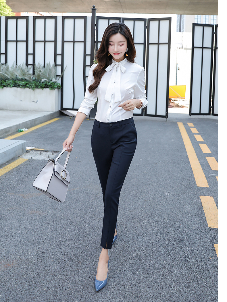 Quần chín nữ chuyên nghiệp 2018 xuân hè mới quần lọt khe quần công sở quần nữ xẻ đôi giản dị - Khởi động cắt quần jean lửng nữ