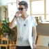 Chất béo kích thước lớn phong cách Trung Quốc thêu ngắn tay áo của nam giới linen T-Shirt cộng với phân bón để tăng cotton và linen loose quần áo mùa hè phần mỏng